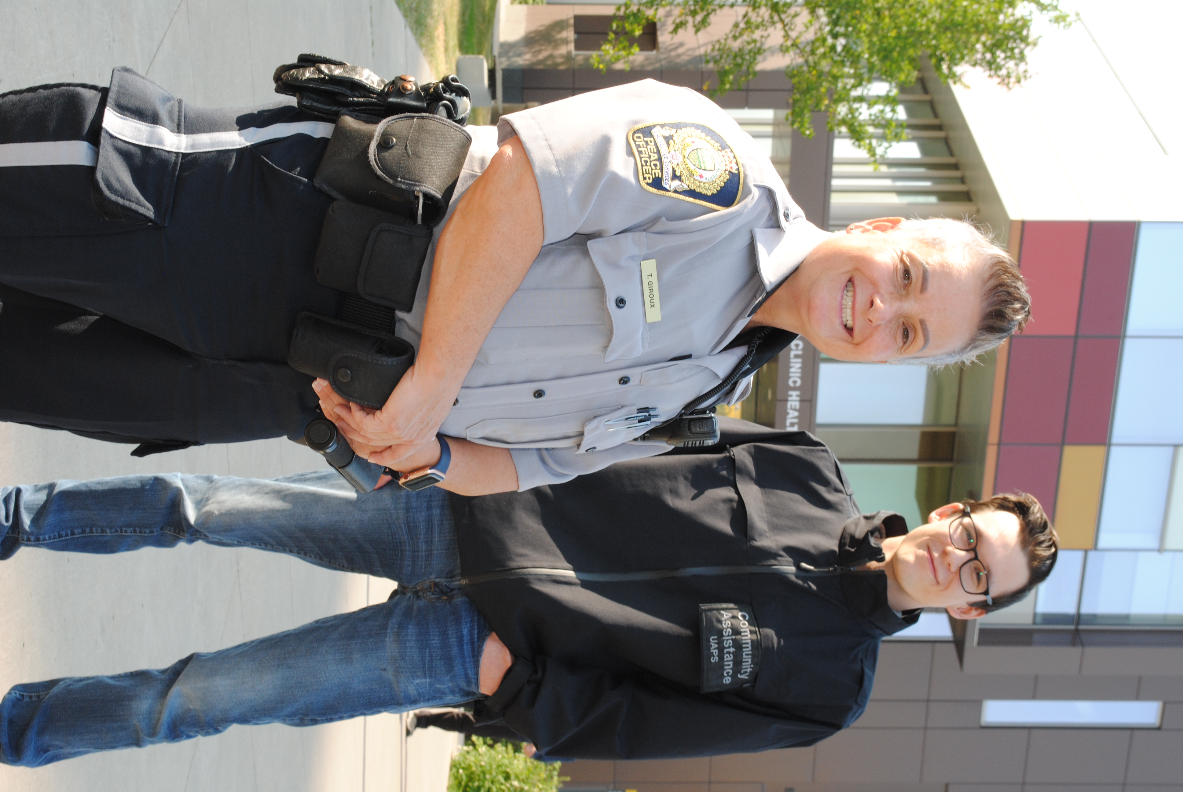 Peace Officer and Community Assistance person smiling