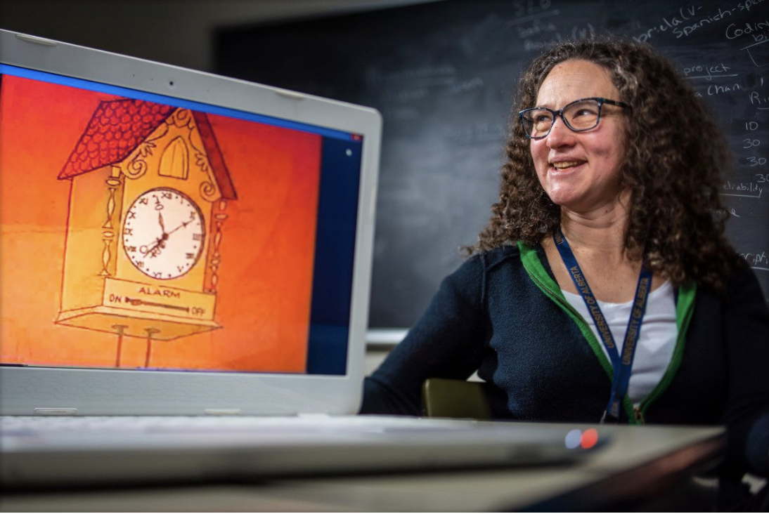 "Prepare to be adaptable—we're all in this together," says Elena Nicoladis, professor in the Department of Psychology. Learn about her plans for teaching in Fall 2020. Photo credit: John Ulan