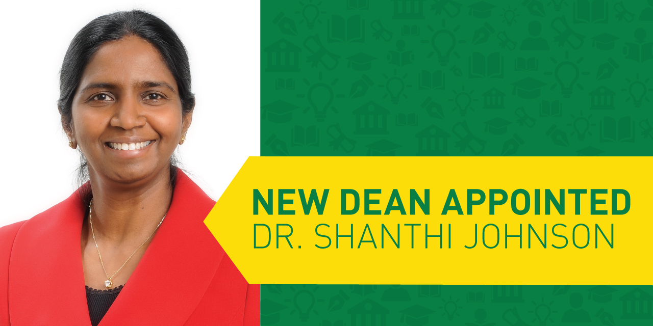 New dean appointed: Dr. Shanthi Johnson