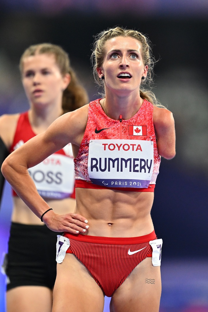 Amanda Rummery competing in para track and field