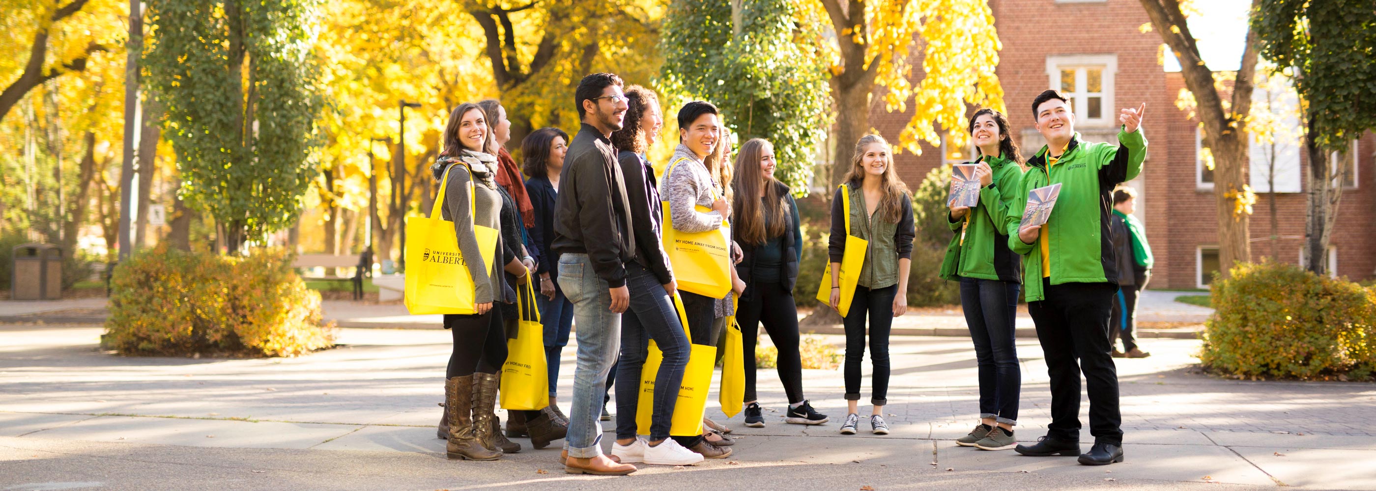 Students on a tour of North Campus