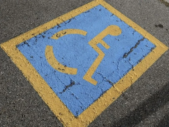 Stock photo of a handicap parking spot