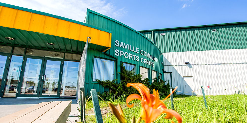 Outdoor East entrance to Saville Community Sports Centre