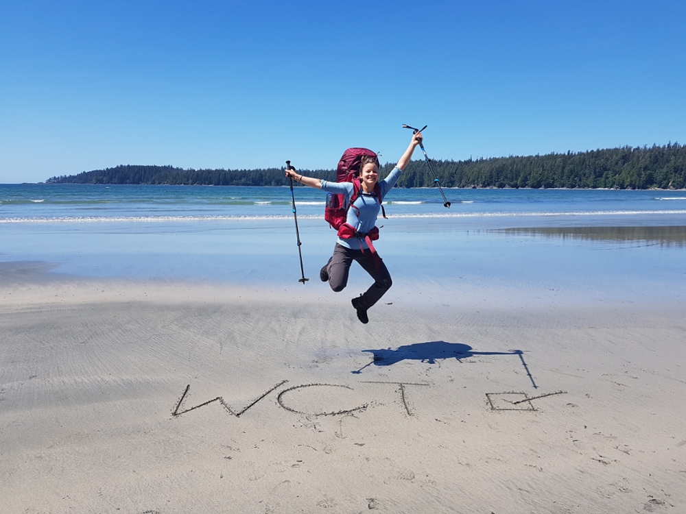 Breanne Moran having completed the West Coast Trail