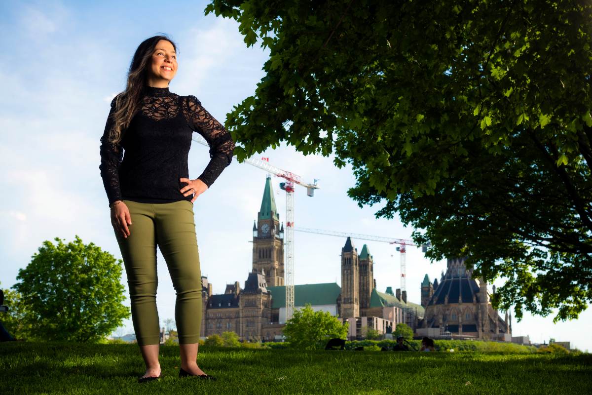 Ellie Ardakani—pictured here in Ottawa—shares her perspectives on education and entrepreneurship.