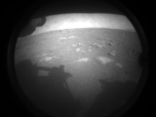 After the harrowing “seven minutes of terror” of landing, the first photo is received from the Perseverance rover on Mars. The image is in black and white so it could be sent as quickly as possible—and is shared via Twitter with a simple message: “Hello, world. My first look at my forever home."