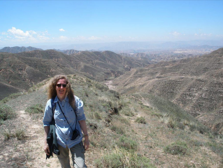Paleontologist Dr. Alison Murray in the field