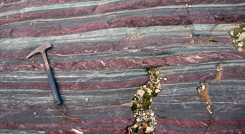 Banded iron formations, such as this one pictured in Western Australia, captured chemical features of ancient seawater when they formed in iron-rich oceans billions of years ago.