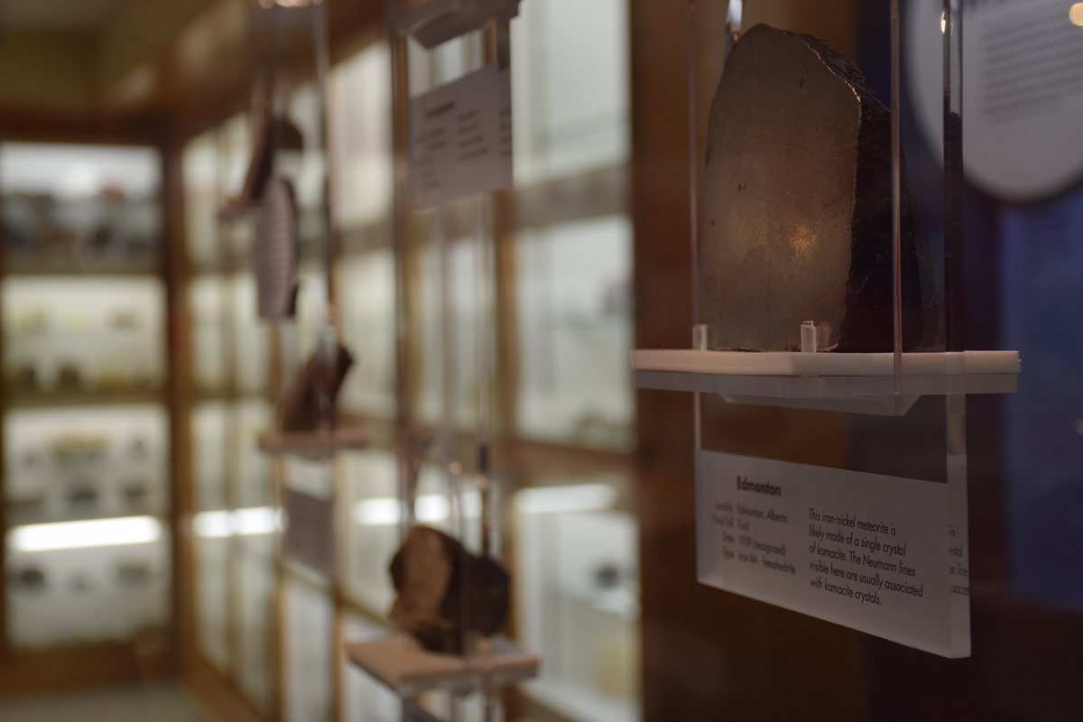 The University of Alberta is home to 1,400 specimens of more than 210 meteorites. Photo credit: Michaela Ream