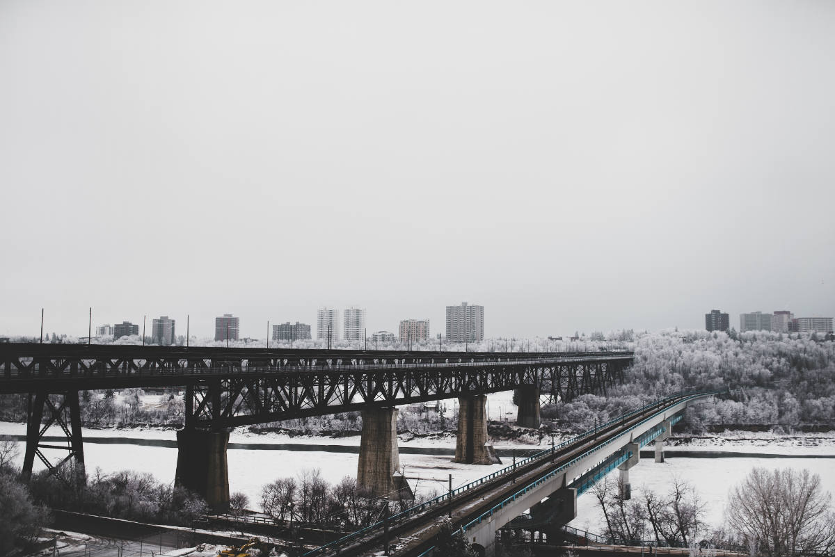 Edmonton's iconic high-level bridge.
