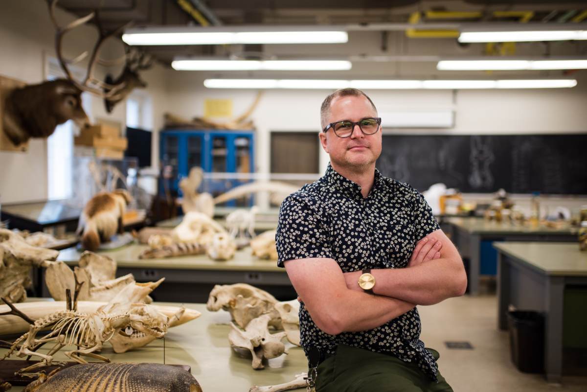 Meet Braden Barr, coordinator of the University of Alberta's Vertebrate Zoology Laboratory 