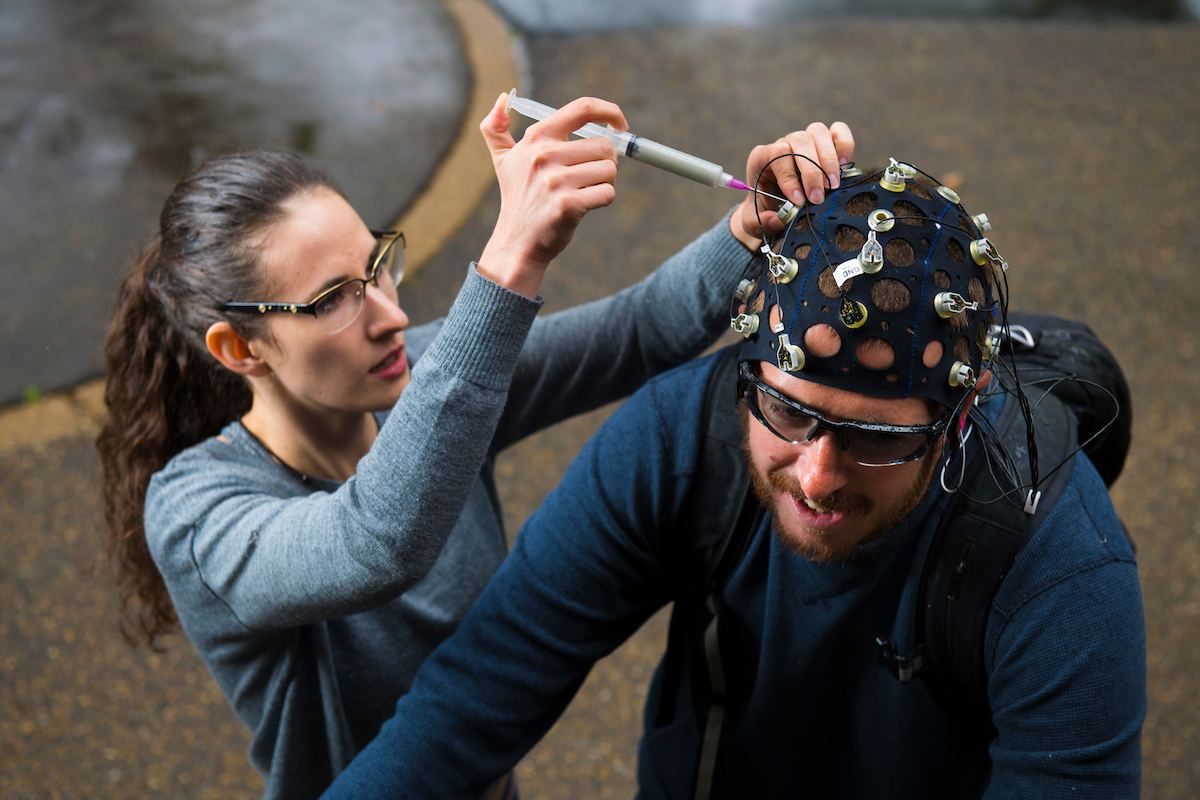 University of Alberta scientists take neuroscience outside the lab, investigating how different sorts of background noise affect our focus.
