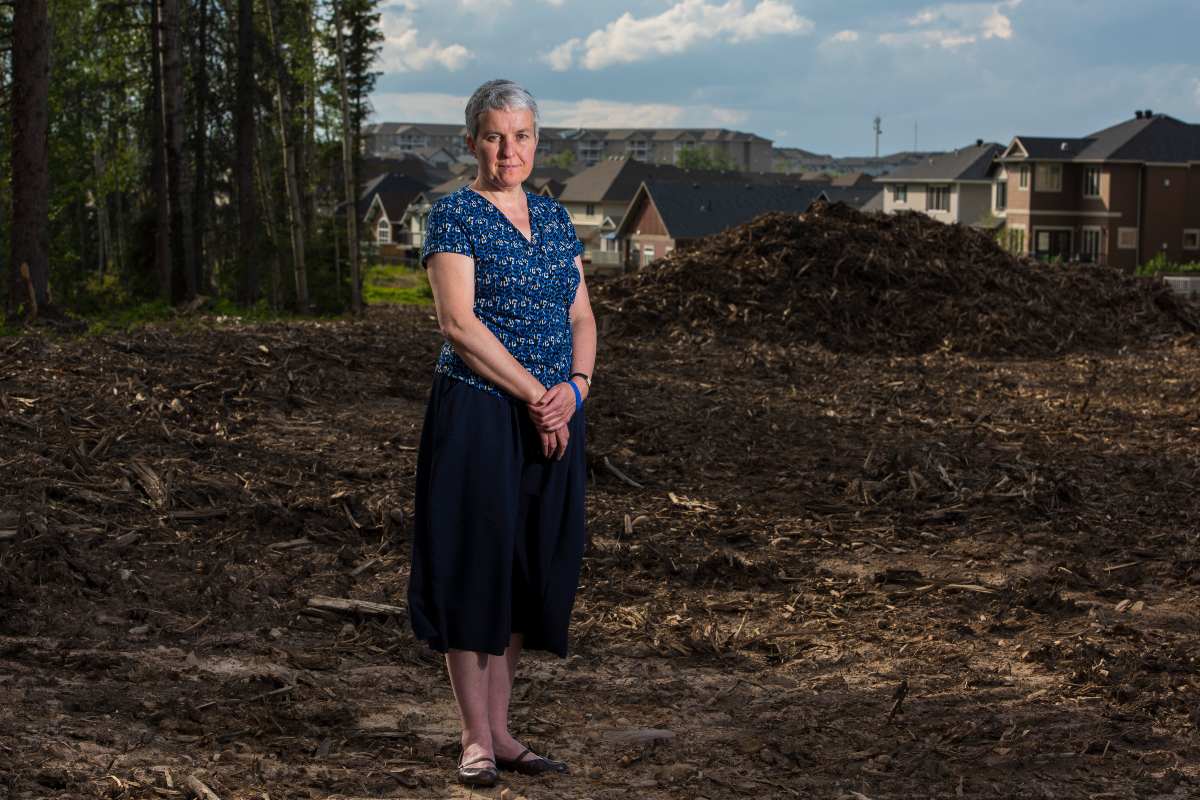 Professor Tara McGee, pictured in Fort McMurray following the wildfires in 2016. McGee now steps into her new role as Associate Dean of Engagement and EDI.