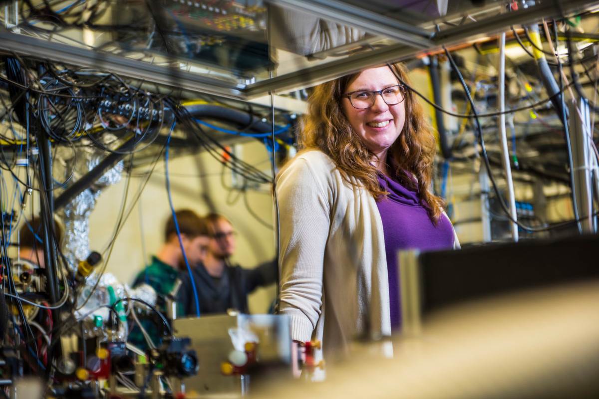 Lindsay LeBlanc, associate professor in the Department of Physics and Canada Research Chair in Ultracold Gases for Quantum Simulation.