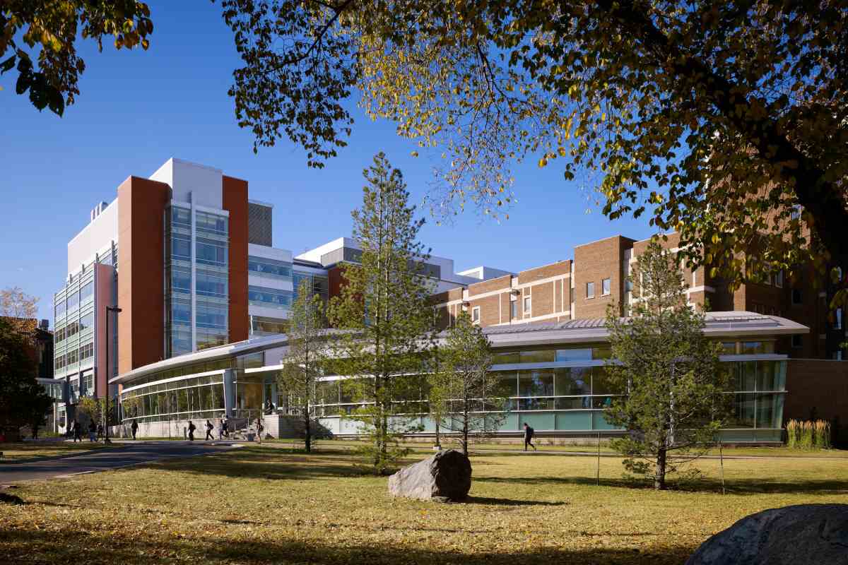 A photo of the Centennial Centre for Interdisciplinary Science in the fall.