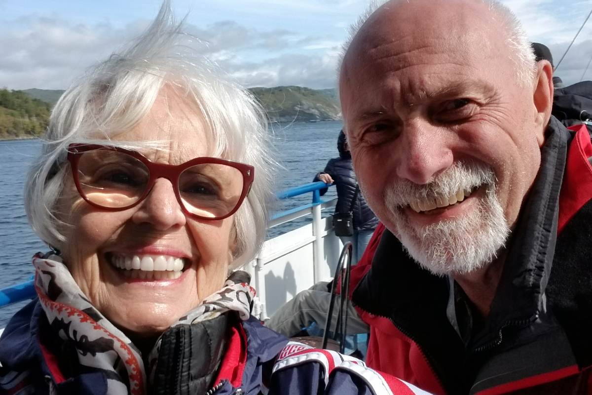 Randy and Audrey Lomnes, here pictured during a trip across Russia on the Trans-Siberian railroad in 2019,