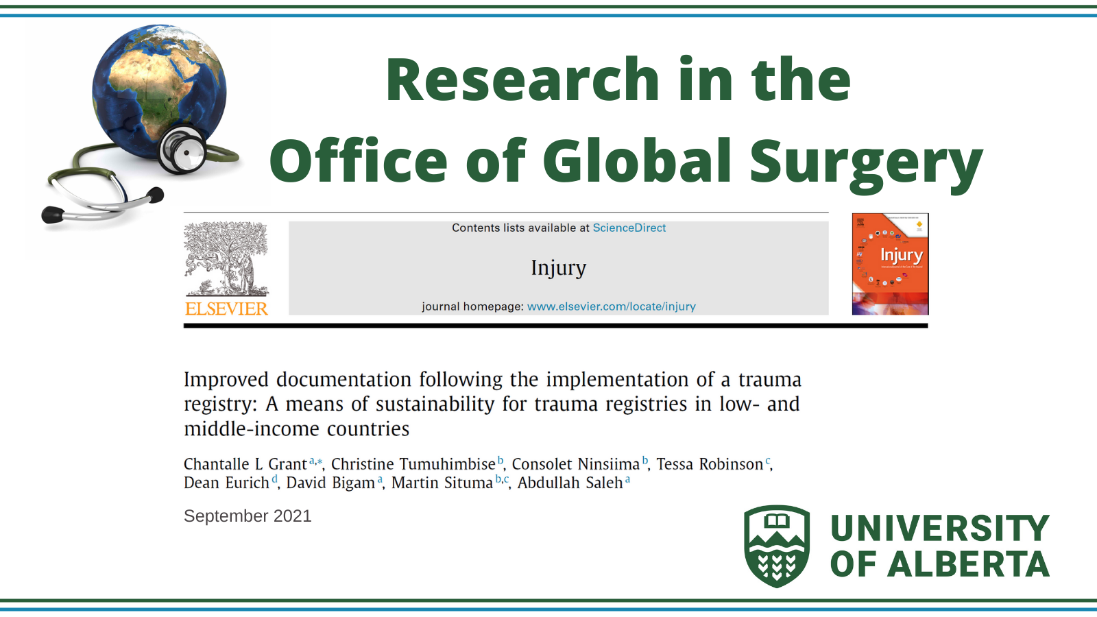 Improved documentation following the implementation of a trauma registry