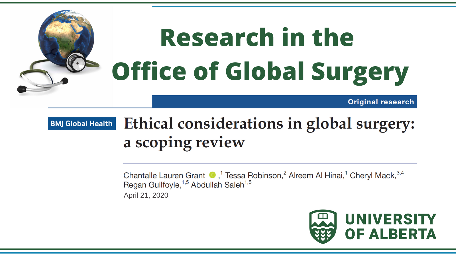 Ethical Considerations in Global Surgery: A Scoping Review