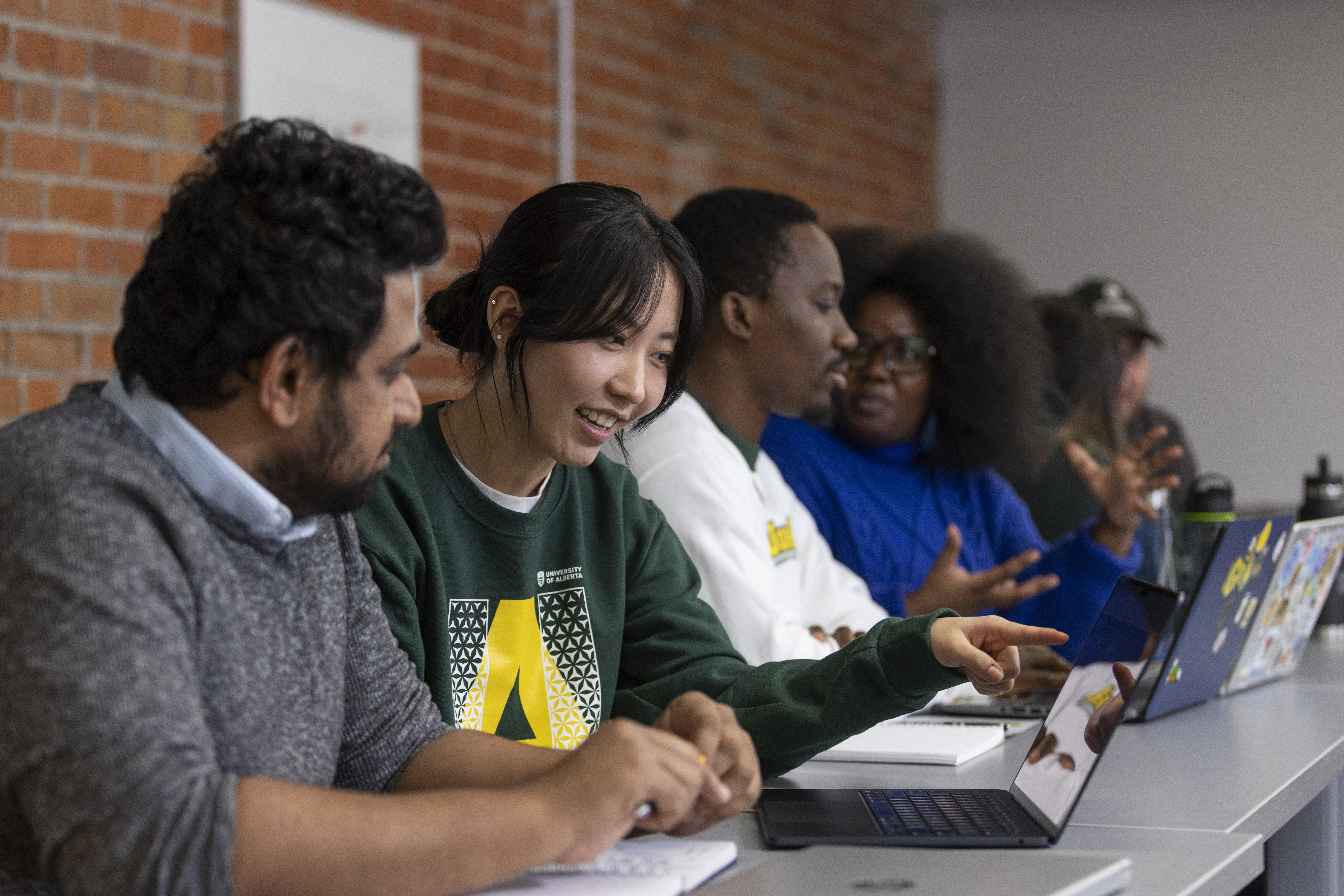 Students studying