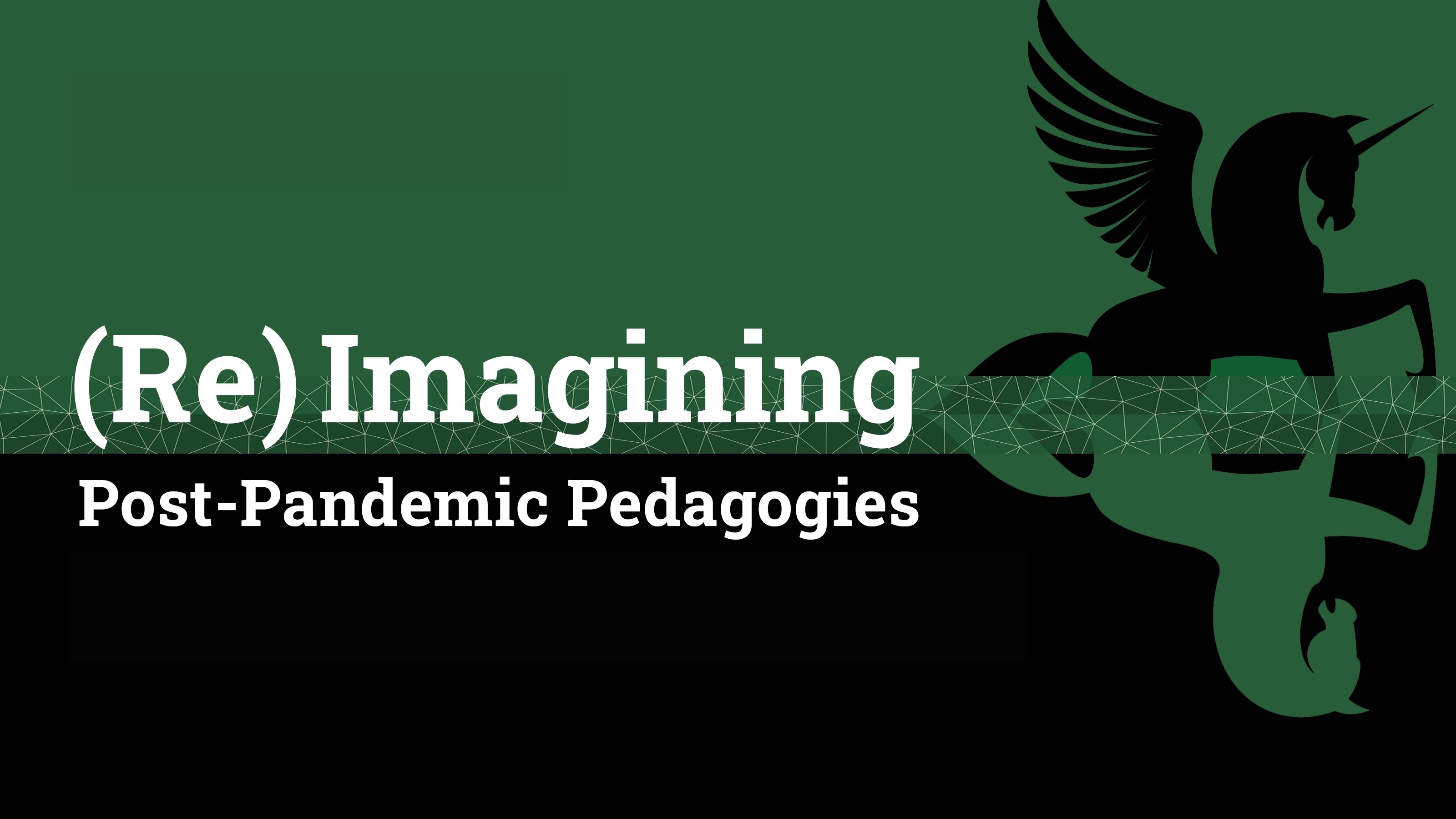 Graphic of a black unicorn and green pegasus along with the title of 2022 Festival of Teaching and Learning 