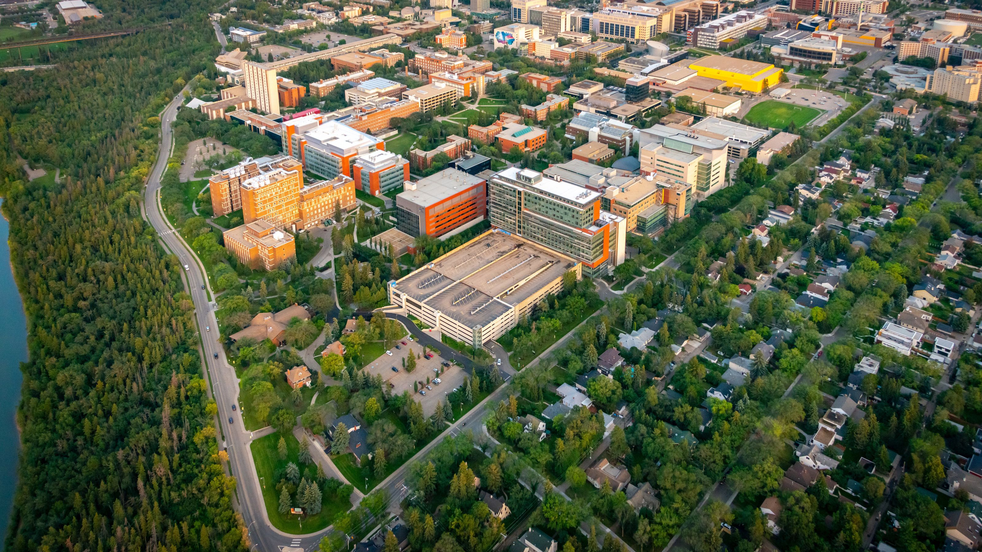 Aerial view of the University of Alberta North Campus
