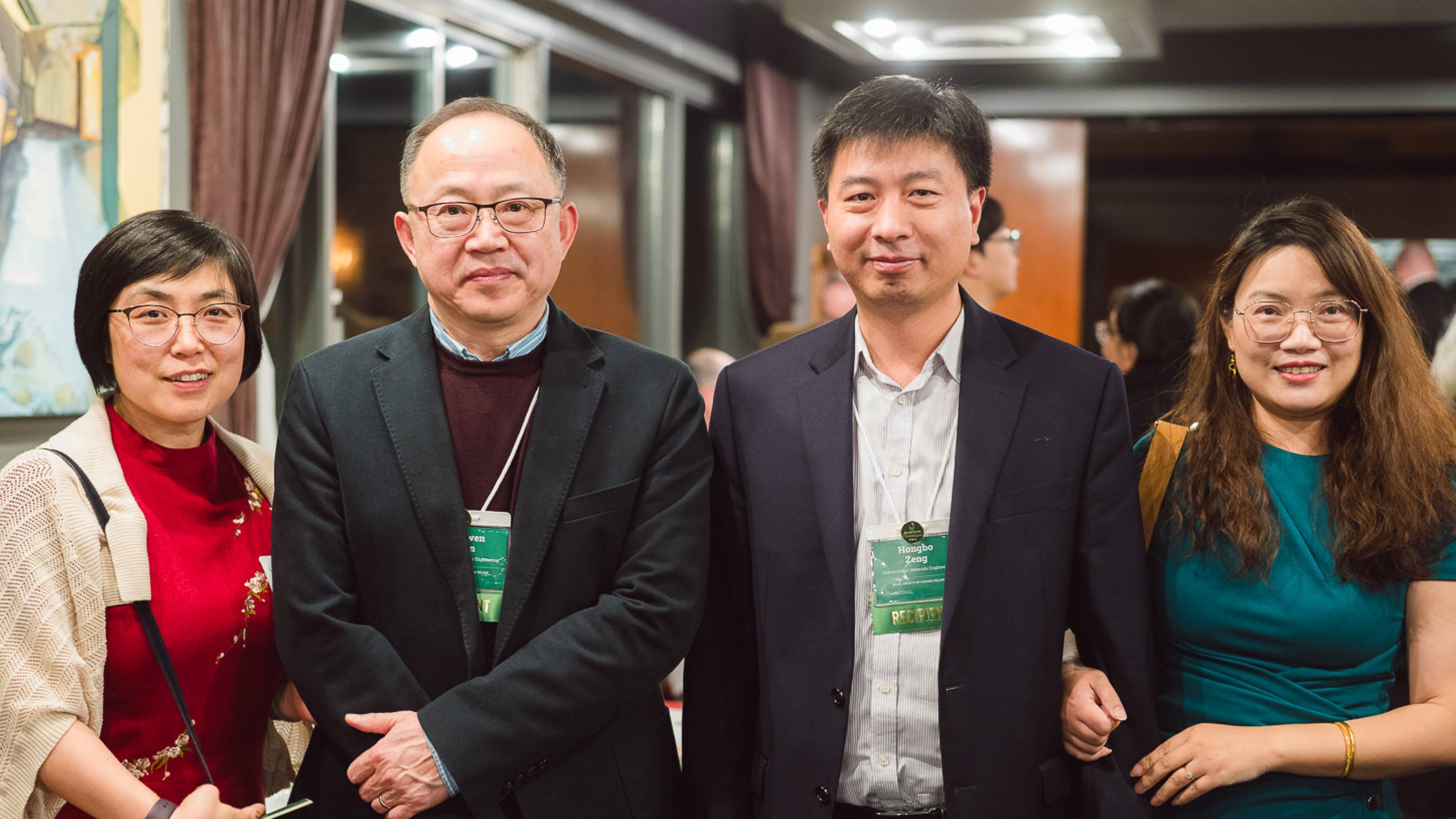 Tongwen Chen (left-centre) and Hongbo Zeng (right-centre), Royal Society of Canada Fellows