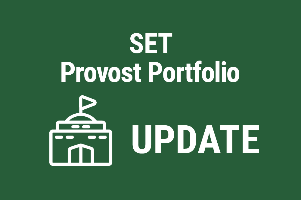 Provost Portfolio update