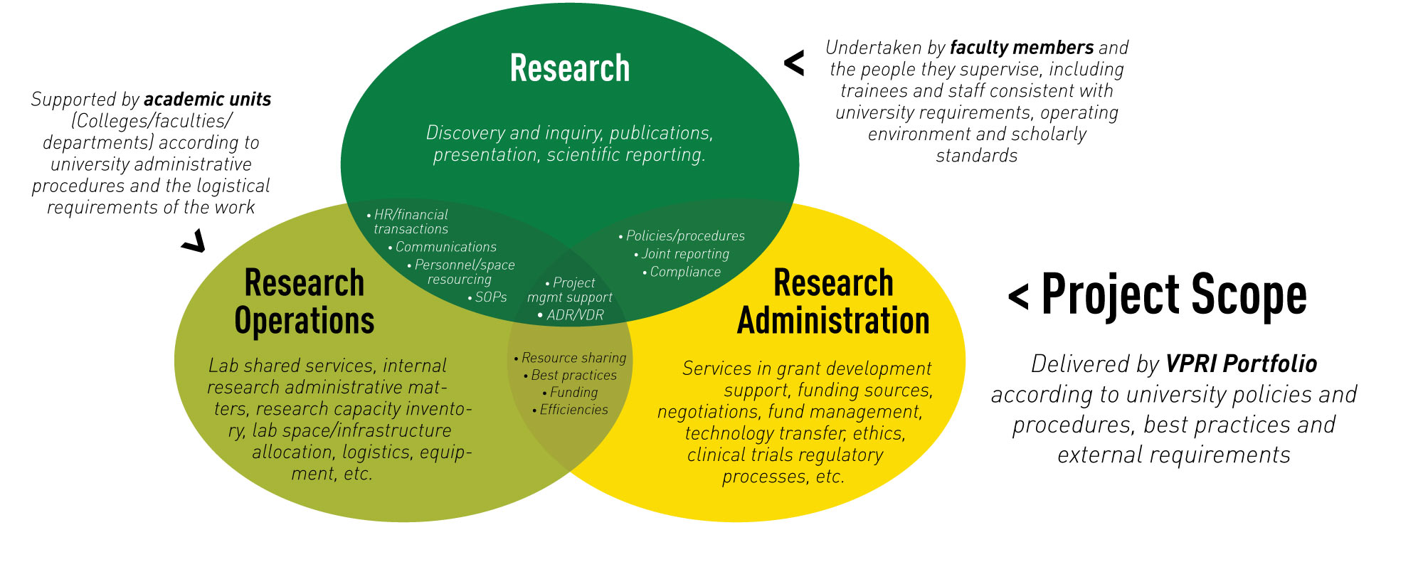 VPRI's role in research operation at the university