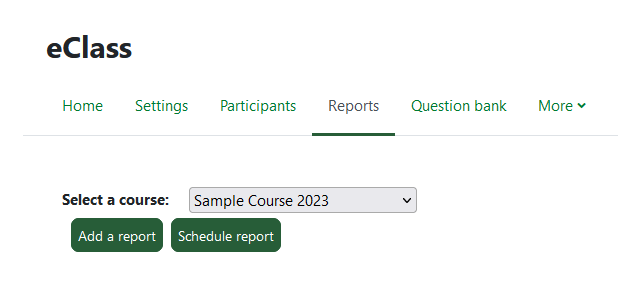 add/schedule buttons with course dropdown menu